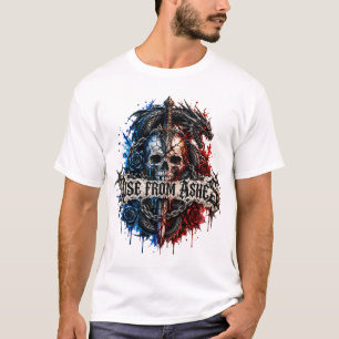 T-shirt Chemise crâne de dragon gothique ressuscité des ce
