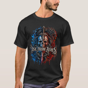 T-shirt Chemise crâne de dragon gothique ressuscité des ce