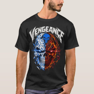 T-shirt Chemise crâne de vengeance de feu et de glace, élé