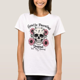 T-shirt Chemise crâne parentale douce   Drôle Maman Vie Te