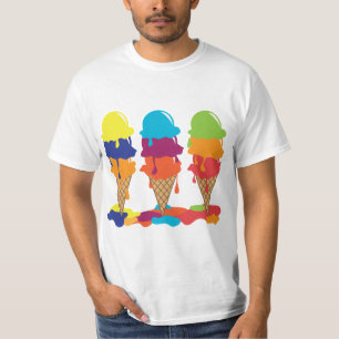 T-shirt Chemise crème glacée