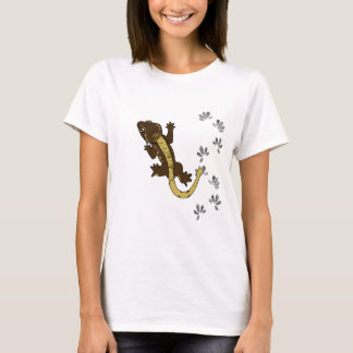 T-shirt Chemise crêtée Brown de Gecko avec des empreintes