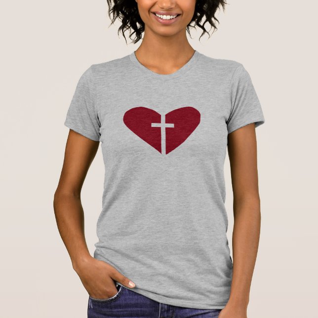 T-shirt Chemise croisée de coeur (Devant)
