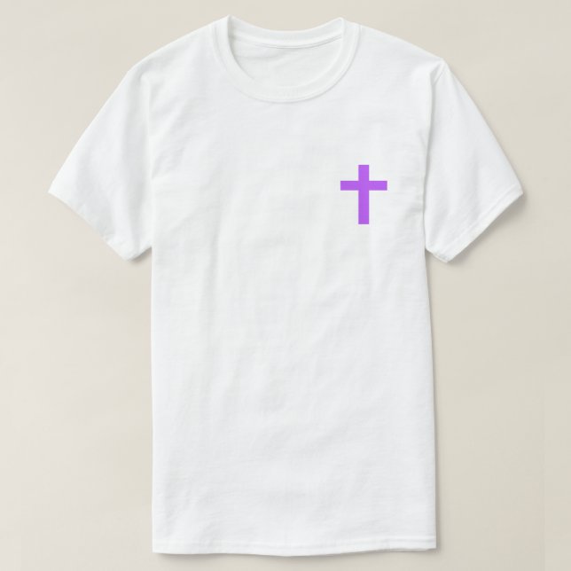 T-shirt Chemise croisée violette (Design devant)