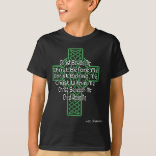 T-shirt Chemise Croix Celtique Prière Saint Patrick Chréti