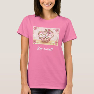 T-shirt Chemise Cupcake Rose