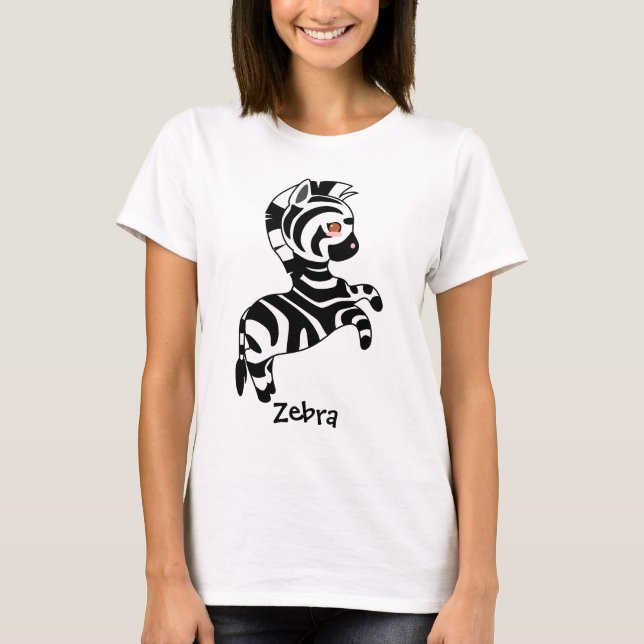 T-shirt Chemise Cute Zebra (Devant)