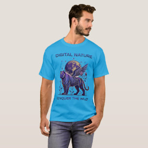 T-shirt Chemise Cyber Tigre – Instinct Numérique Futuriste