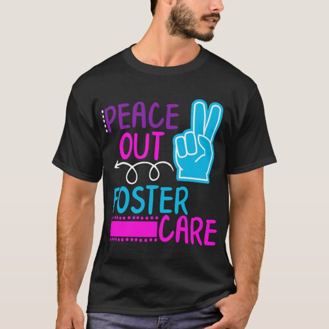 T-shirt Chemise d'accueil Peace Out, Chemise d'enfant, Mod (Devant)
