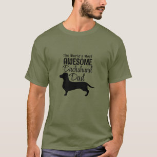 T-shirt Chemise Dachshund Papa Dachshund la plus géniale a