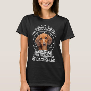 T-shirt Chemise Dachshund Trois Choses Avec Lesquelles Vou