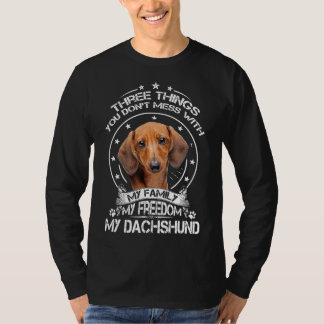 T-shirt Chemise Dachshund Trois Choses Avec Lesquelles Vou