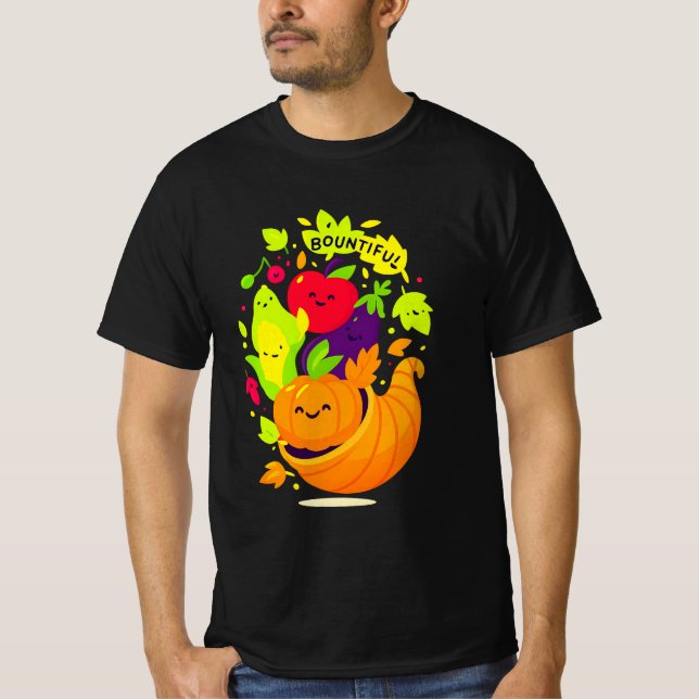 T-shirt Chemise d'action de grâces Cornucopia | Bonne réco (Devant)