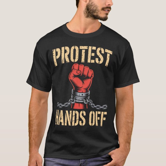 T-shirt Chemise d'activisme de protestation Hands Off – Li (Devant)