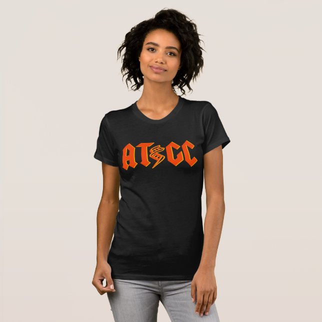 T-shirt Chemise d'ADN d'ATGC - orange/rouge (Devant entier)