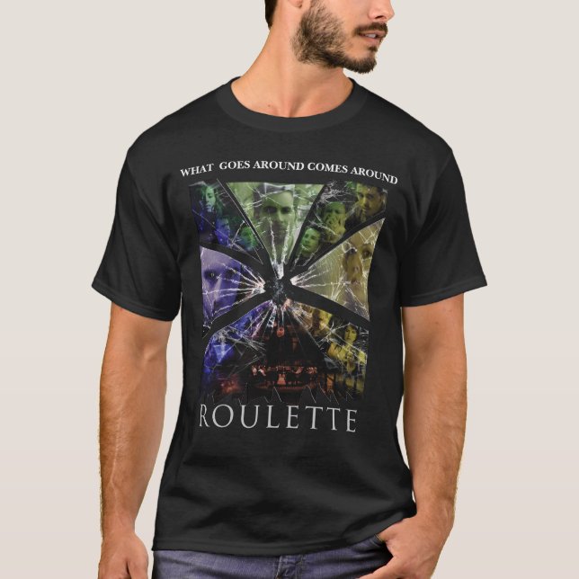 T-shirt Chemise d'affiche de roulette (Devant)