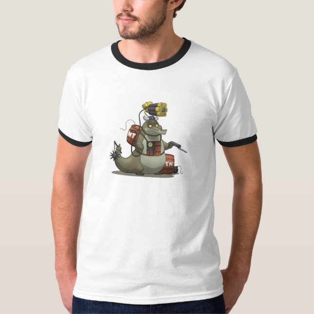 T-shirt Chemise d'alligator de bataille (Devant)