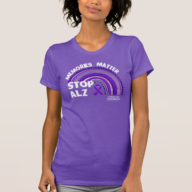 T-shirt Chemise Dames SLIM Plus Longue Journée Alz Assn 20 (Devant)