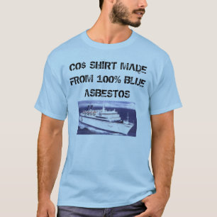 T-shirt Chemise d'amiante bleu d'Arrrgh de mer d'opération