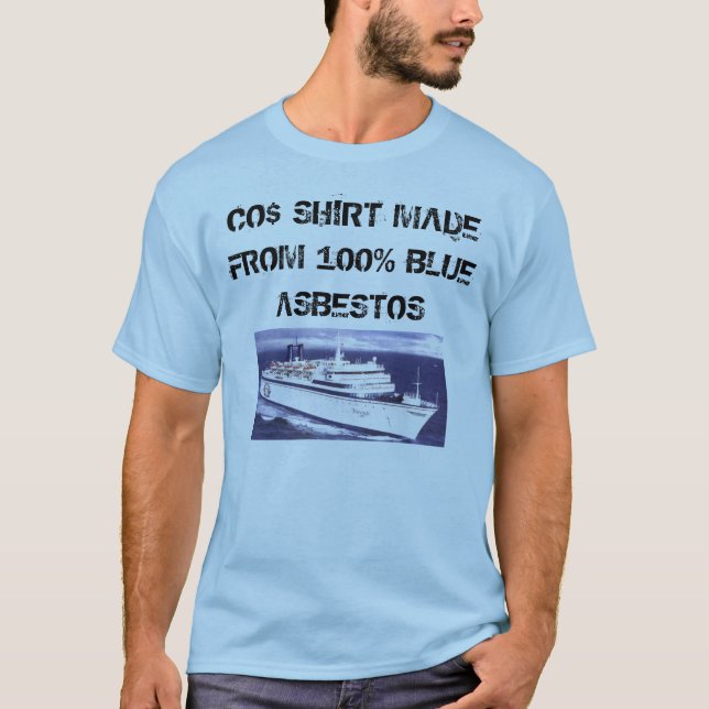 T-shirt Chemise d'amiante bleu d'Arrrgh de mer d'opération (Devant)