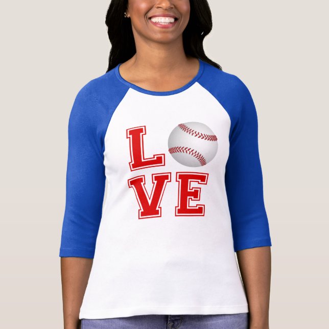 T-shirt Chemise d'AMOUR de base-ball (Devant)