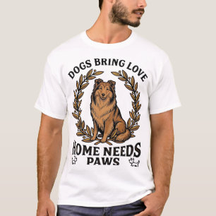 T-shirt Chemise d'amour de chien Gravure vintage conceptio