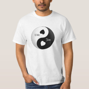 T-shirt Chemise d'amour Yin Yang personnalisée