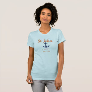 T-shirt Chemise d'Ancre des îles Vierges américaines St.