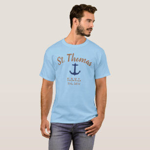 T-shirt Chemise d'Ancre des îles Vierges américaines St.