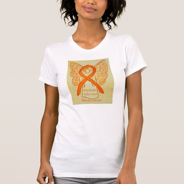 T-shirt Chemise d'angle à ruban pour la sensibilisation à  (Devant)