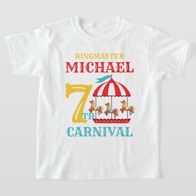 T-shirt Chemise d'anniversaire Carousel Cirque (Poser)