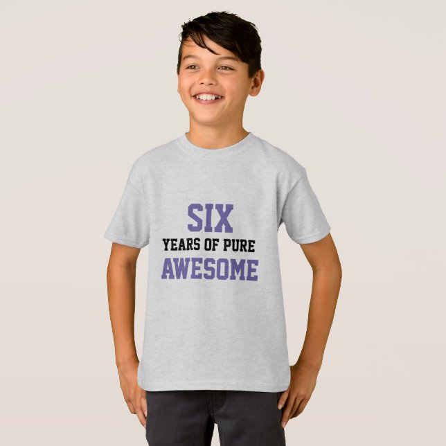 T-shirt Chemise d'anniversaire de 6 ans (Devant entier)