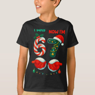 T-shirt Chemise d'anniversaire de 7 ans Était 6 Maintenant