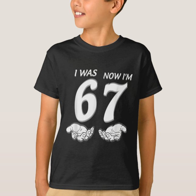 T-shirt Chemise d'anniversaire de 7 ans J'avais 6 ans main (Devant)