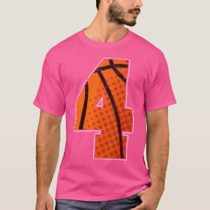 T-shirt Chemise d'anniversaire de basket 4 Garçon de quatr