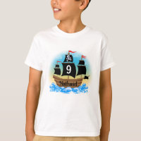 Chemise d'anniversaire de bateau pirate