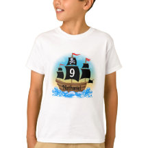 Chemise d'anniversaire de bateau pirate