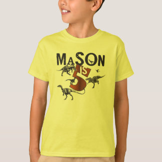 T-shirt Chemise d'anniversaire de dinosaure de maçon