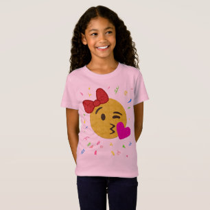 T-Shirt Chemise d'anniversaire d'Emoji - baiser de coeur