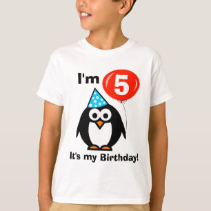 T-shirt Chemise d'anniversaire d'enfants cinquième avec l
