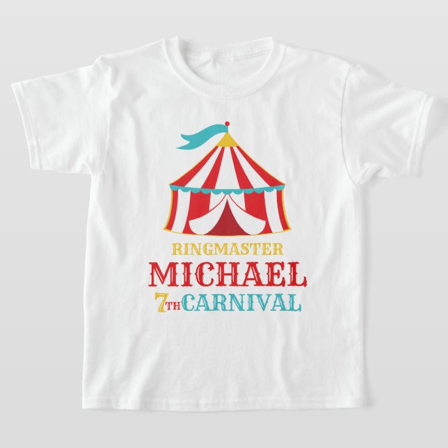 T-shirt Chemise d'anniversaire du carnaval Red Tent Circus (Poser)