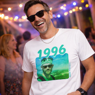T-shirt Chemise d'anniversaire personnalisée 90, Photo Ble