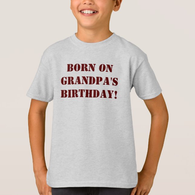 T-shirt Chemise d'anniversaire personnalisée pour les jeun (Devant)