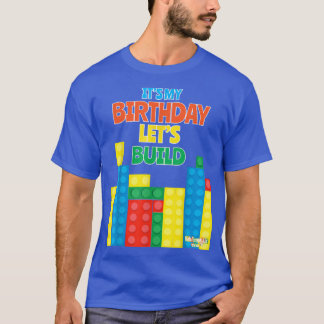 T-shirt Chemise d'anniversaire pour les enfants Construiso