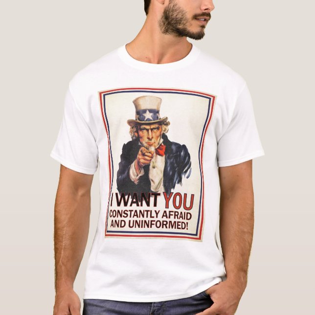 T-shirt Chemise d'Anti-Propagande d'Oncle Sam (Devant)