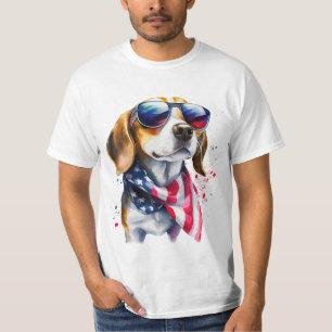 T-shirt Chemise d'aquarelle beagle Sublimation Chien