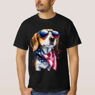 T-shirt Chemise d'aquarelle beagle Sublimation Chien
