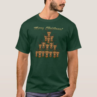 T-shirt Chemise d'arbre de renne de Joyeux Noël
