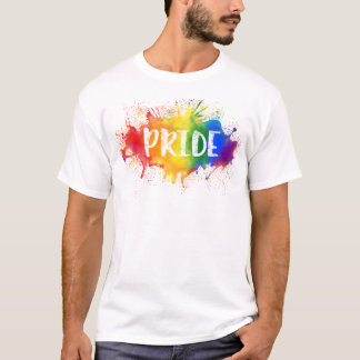 T-shirt Chemise d'arc-en-ciel d'aquarelle d'éclaboussure