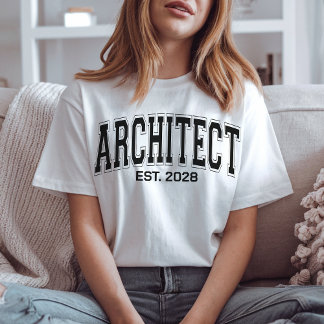 T-shirt Chemise d'architecte cadeau personnalisé de fin d'